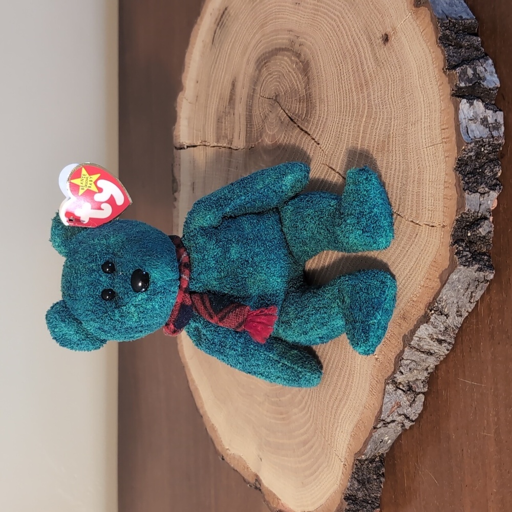 TY Beanie Babies 1999 WALLACE TEDDY Bear retired vintage TOY BD 1-25-99